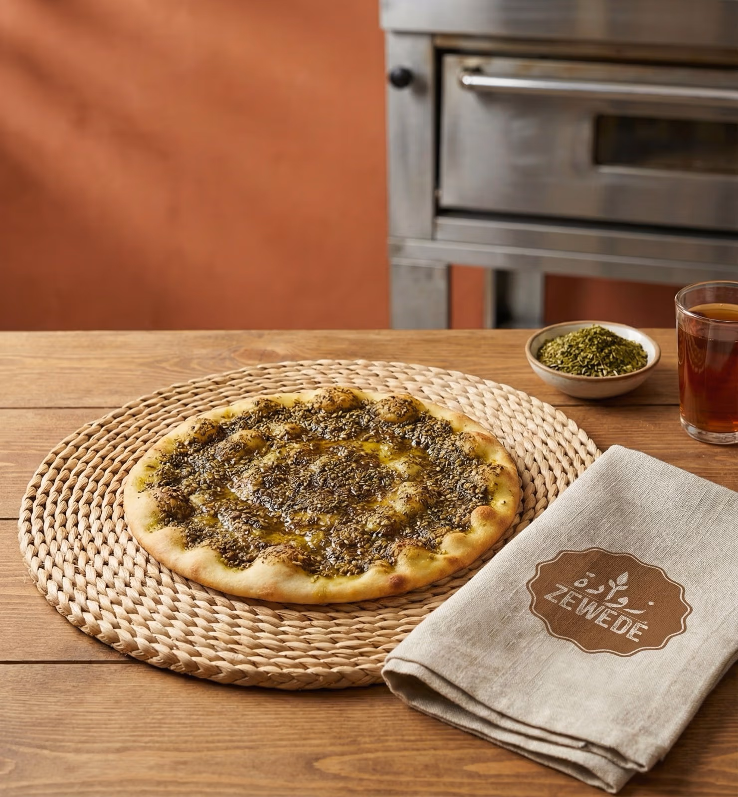 Freshly baked manoushe and pizza